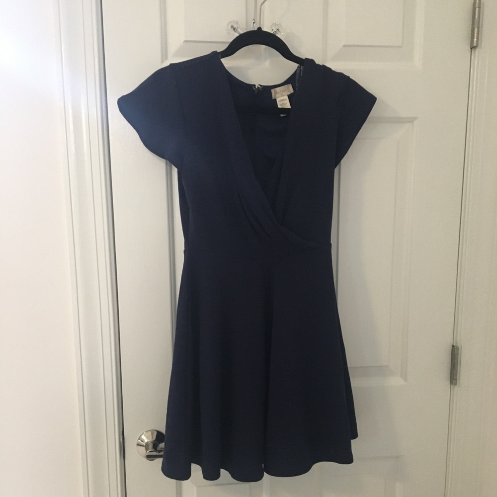 Altard state navy wrap dress